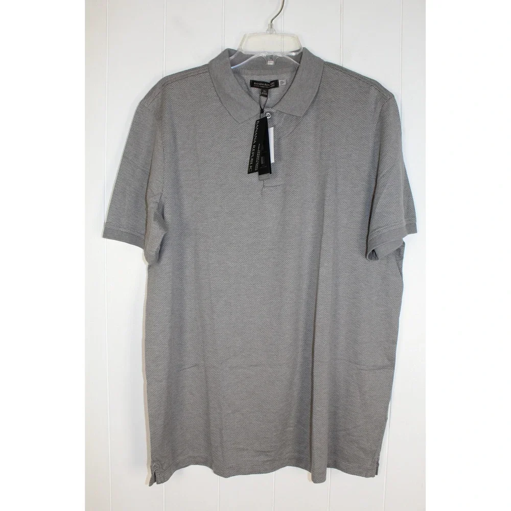 Banana‎ Republic Men's NWT Luxury Touch Performance Polo in Gray Size XL
